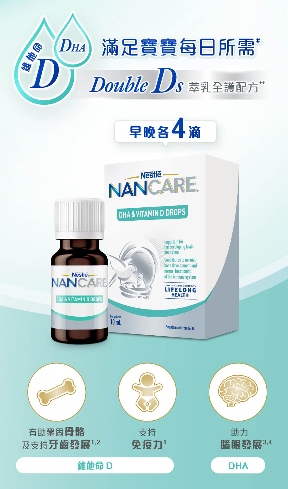 雀巢®NANCARE®維他命D & DHA滴劑